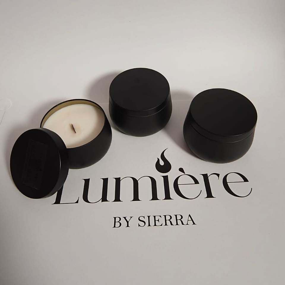 Matte Black Candle Tins