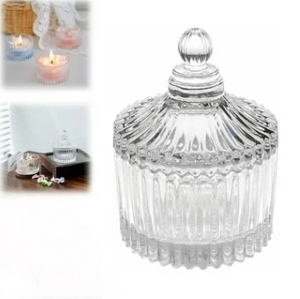 Vintage Crystal Candy Jar with Lid