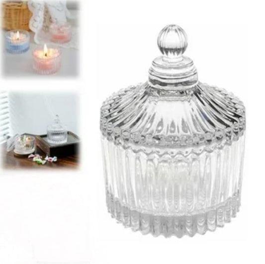 Vintage Crystal Candy Jar with Lid
